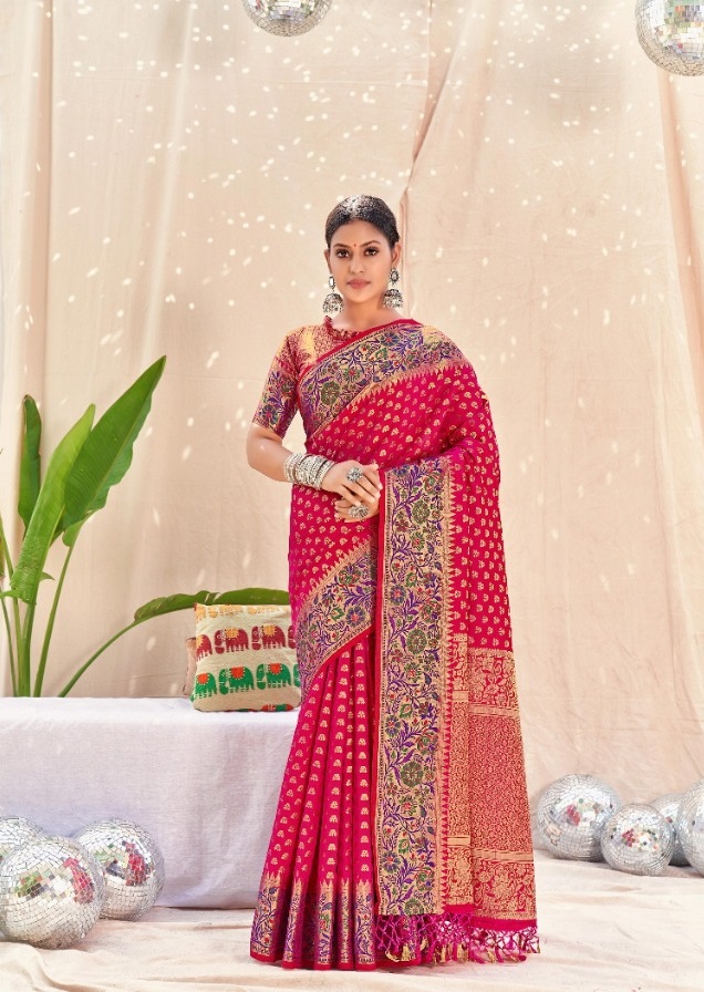 Saroj Nallini Silk Combo 1 New Heavy Designer Wedding Wear Lichi Silk Saree Collection